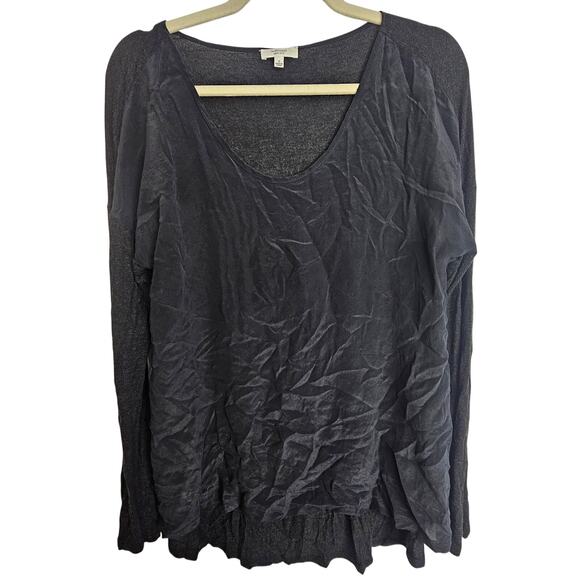 Wilfred Womens Silk Blouse Mixed Media Quiet Luxury Minimalist Size S Clean Girl - Picture 1 of 9